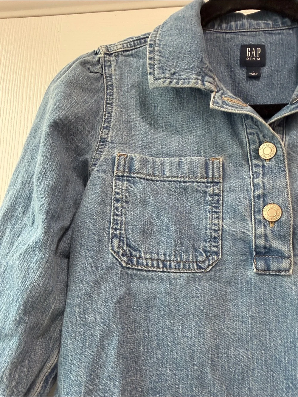 GAP‎ Light Blue Denim Girls Dress Large